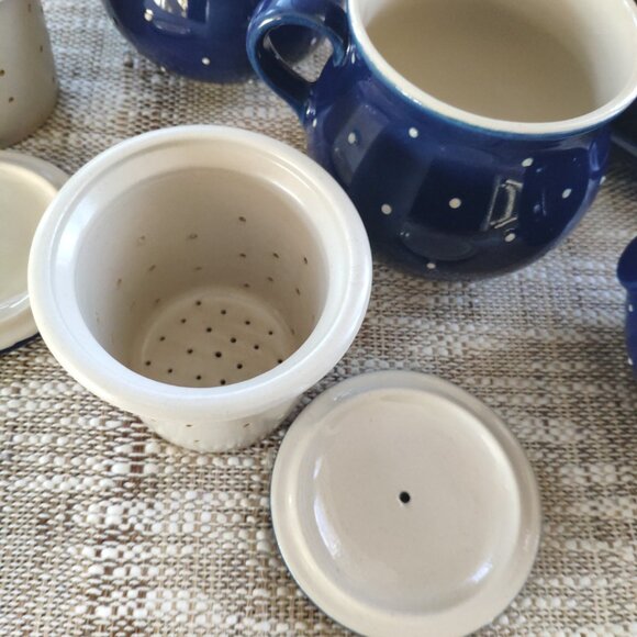 RKM Rheinsberger Germany Set of 4, VTG Jam Pot, Butter Dish, Tea Mug signed, - Picture 5 of 14